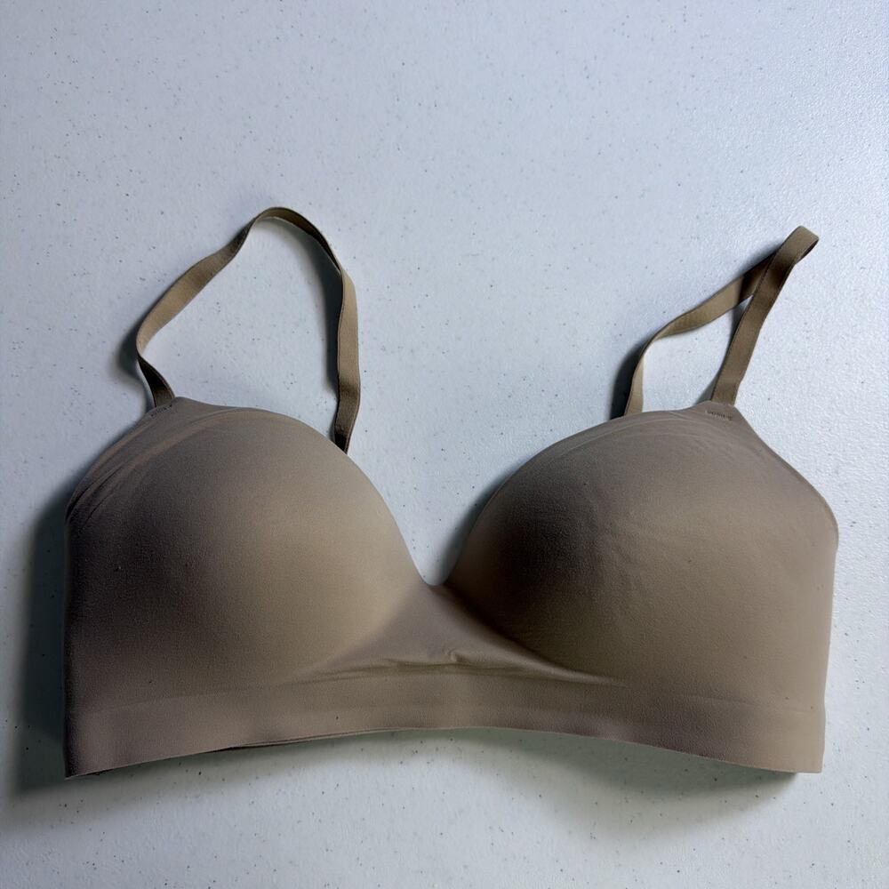 SOMA Enbliss Wireless Bra Size 36C Neutral Beige Tan Comfort Soft Smooth Padded